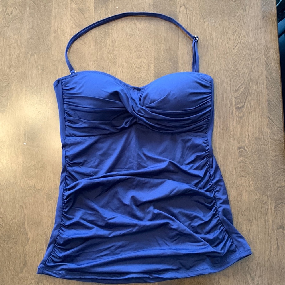 Navy blue tankini top